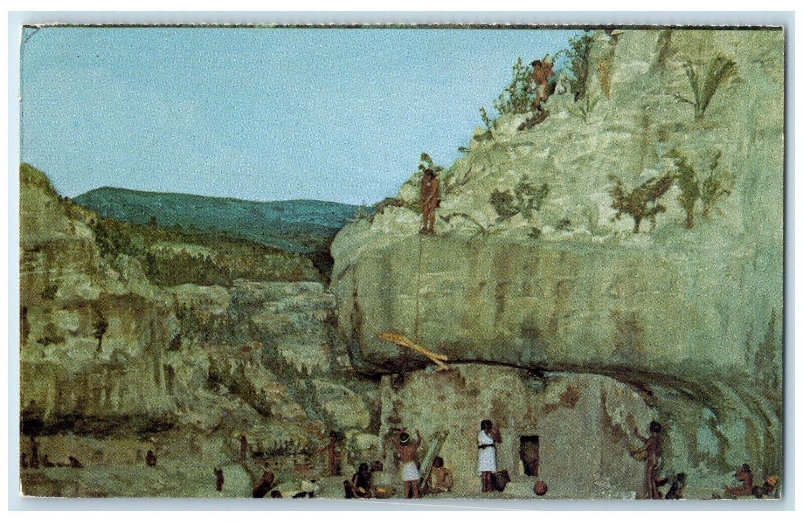 1975 Walnut Canyon National Monument Diorama Depcits Flagstaff Arizona Postcard