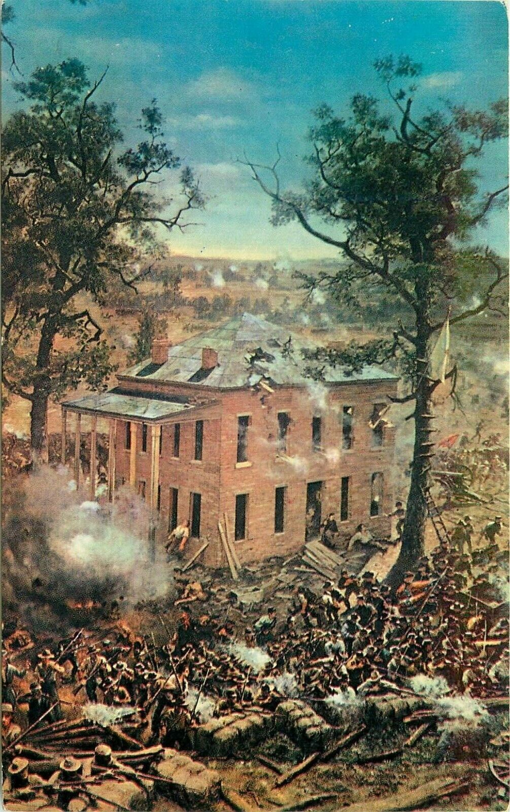 Battle of Atlanta Cyclorama Painting Georgia GA Postcard