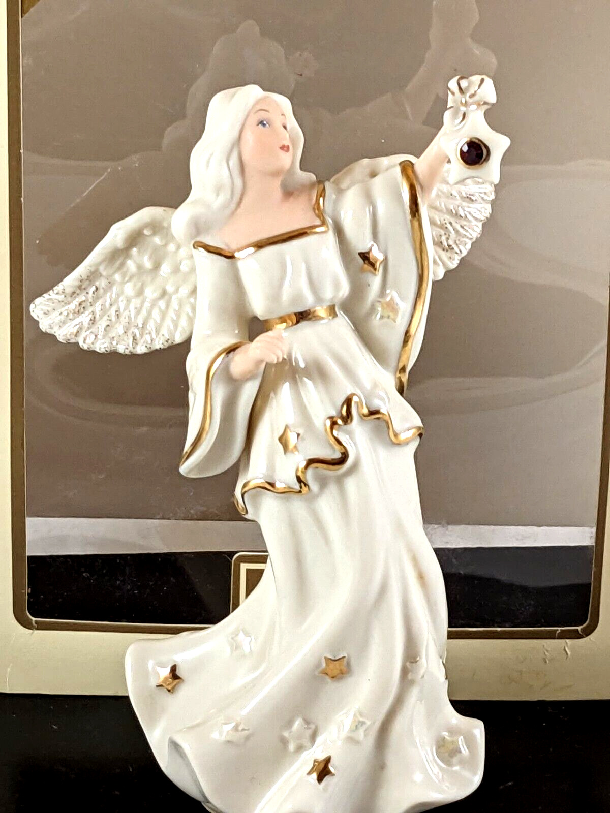 Lenox My Own Guardian Angel JULY Birthstone  Figurine W/Box