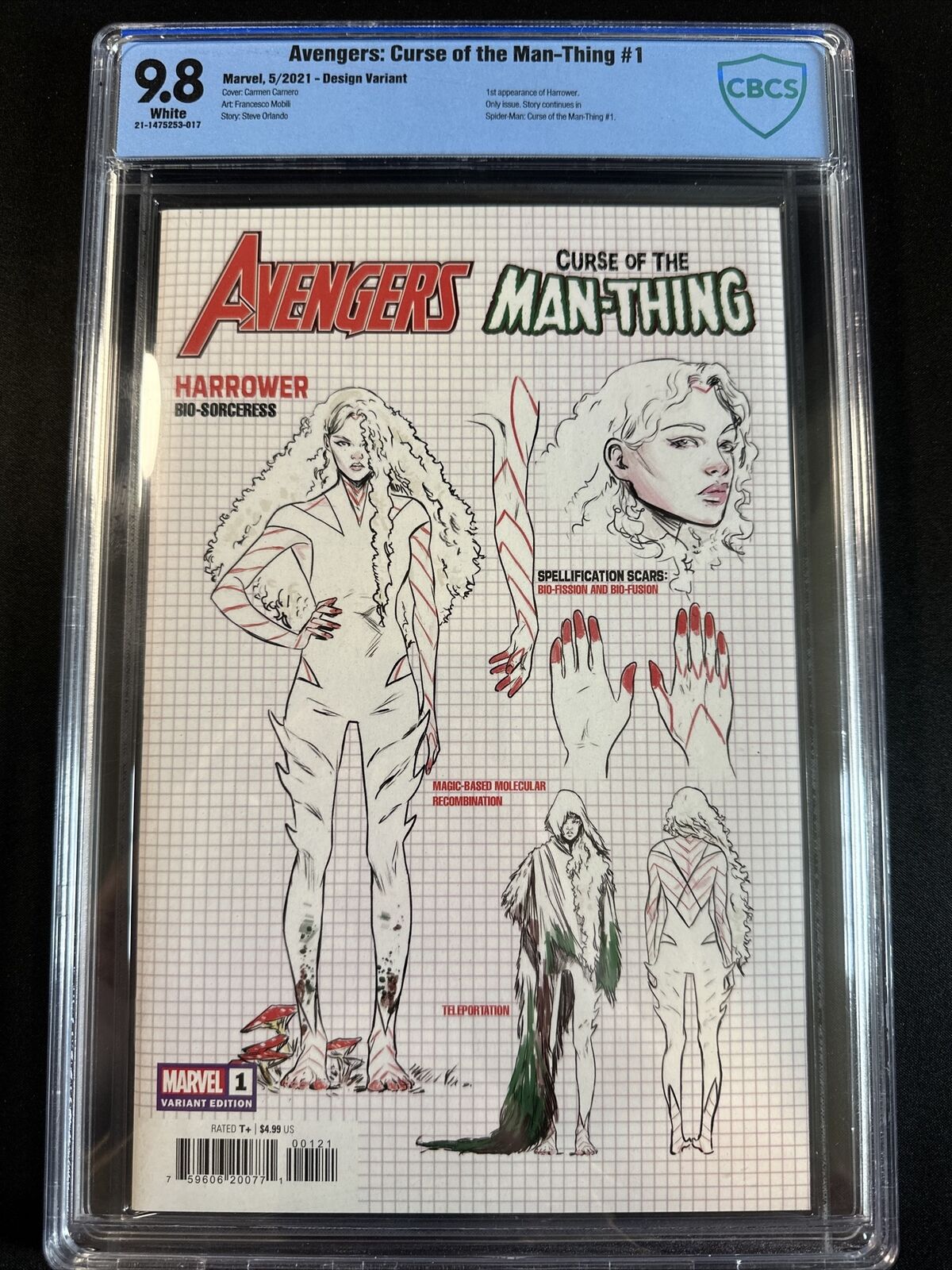 Avengers: Curse of the Man-Thing #1 CBCS 9.8 White Marvel 1:10 Design Variant