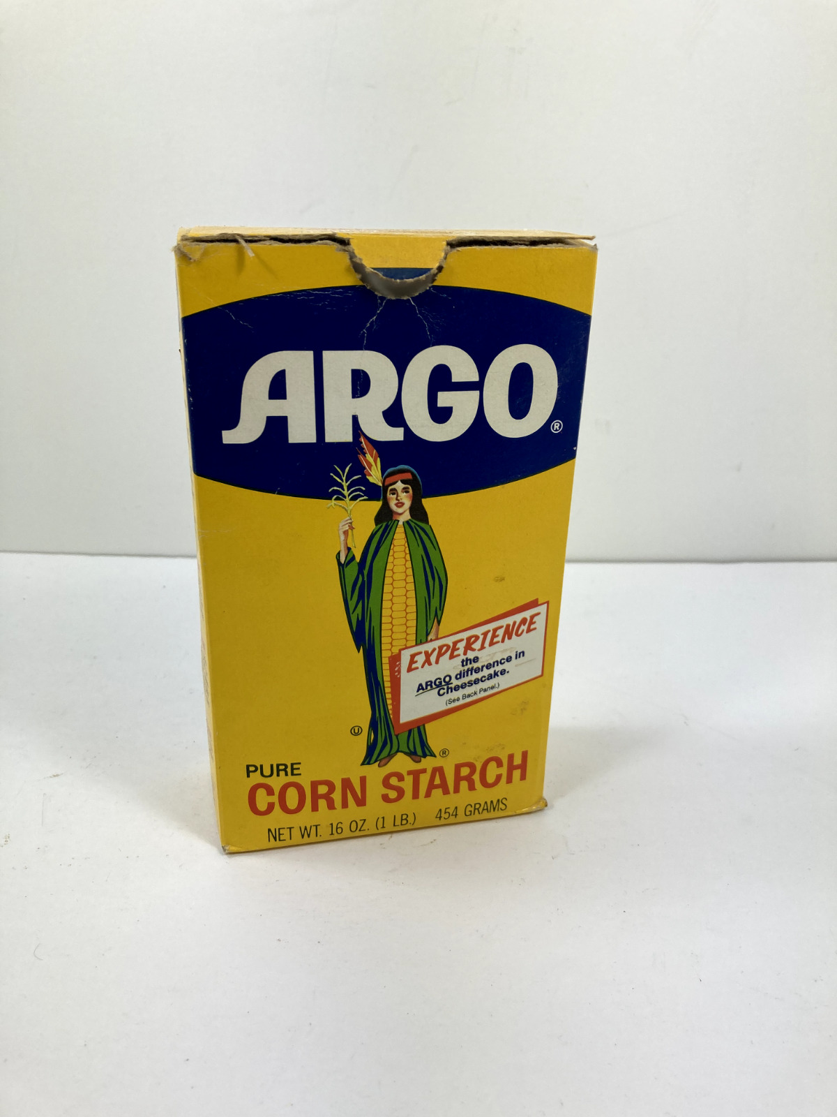 VTG ARGO Corn Starch Box Native American