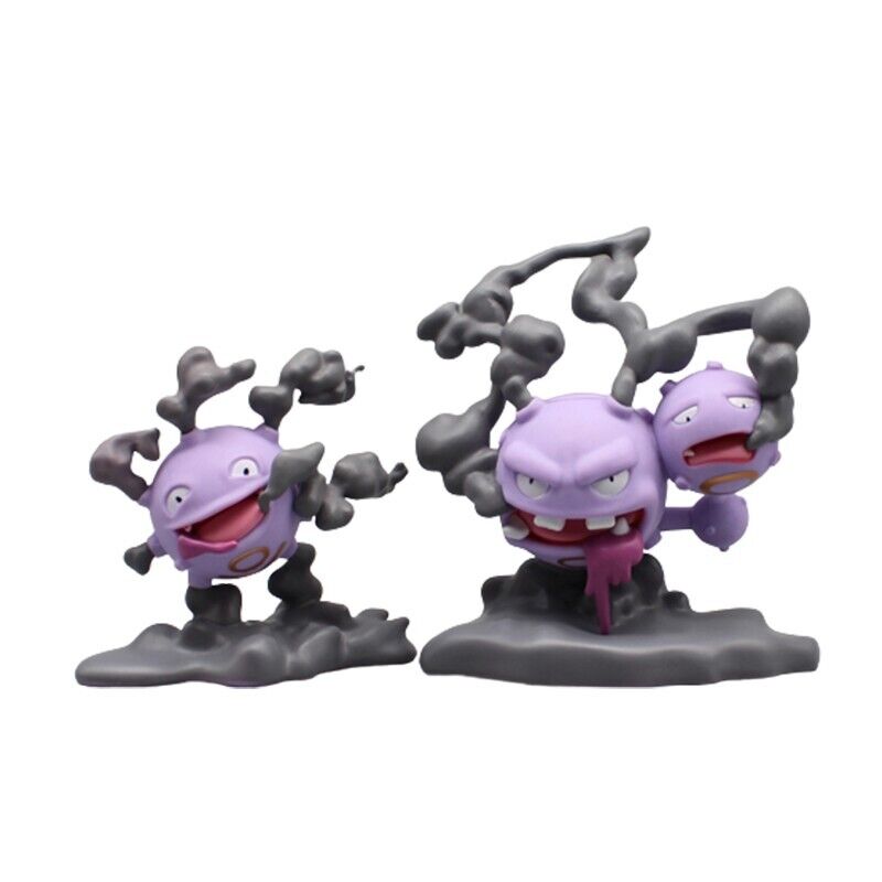 Weezing and Koffing Pokemon Collectible Statue Model Figure