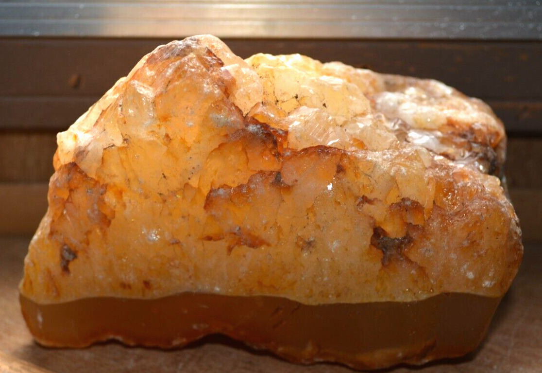 Orange Carnelian Crystal Rough Agate 2 Pound 3Oz Rough Pie Shape EXCEPTIONAL