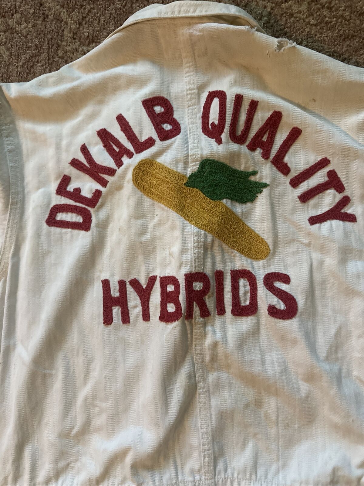Dekalb Seed Cover Alls RARE Strong Man Brand Size 40 Large Hand Stiched ORIGINAL