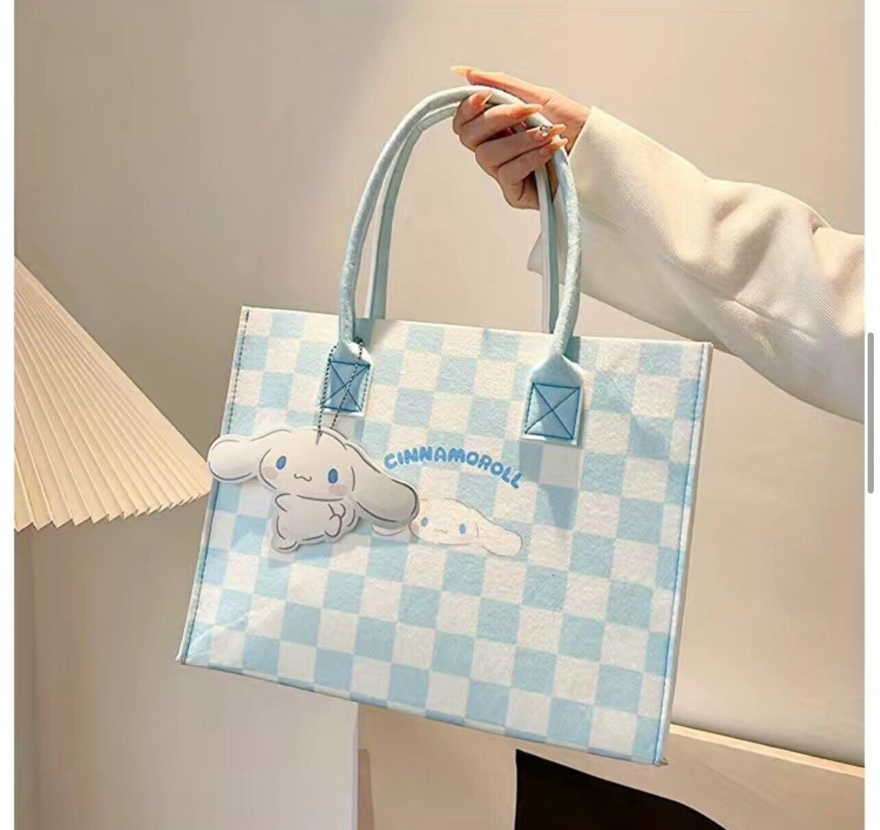 Hot！cinnamoroll Tote Bag Sanrio Miniso Kawaii Blue Reusable Gift