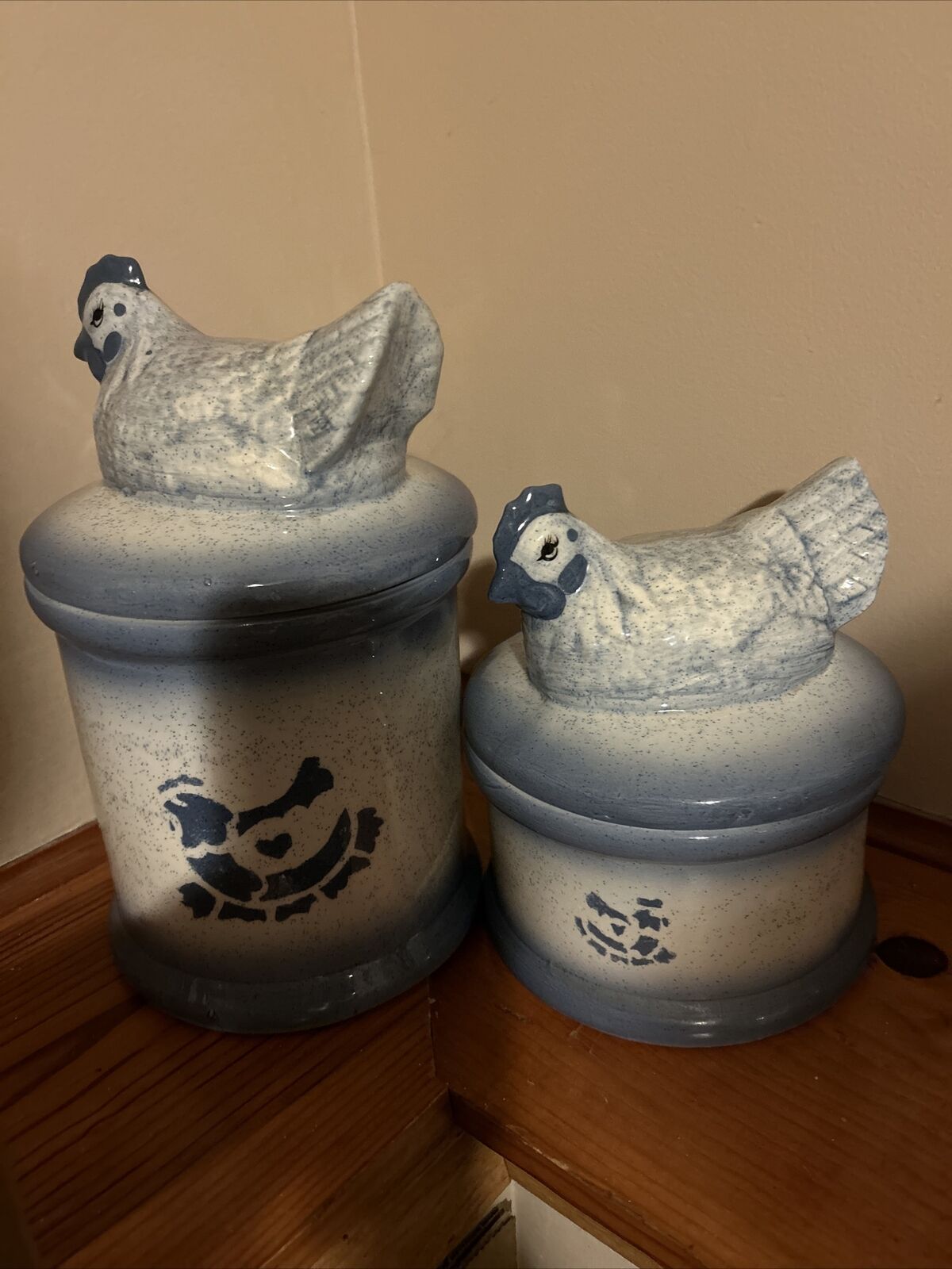 Two Vintage Cookie Jars Or Canisters