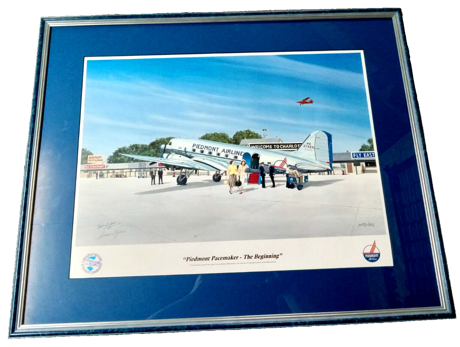 PIEDMONT PACEMAKER THE BEGINNING DC-3 Sam Lyons Framed Signed Print 393/400 COA