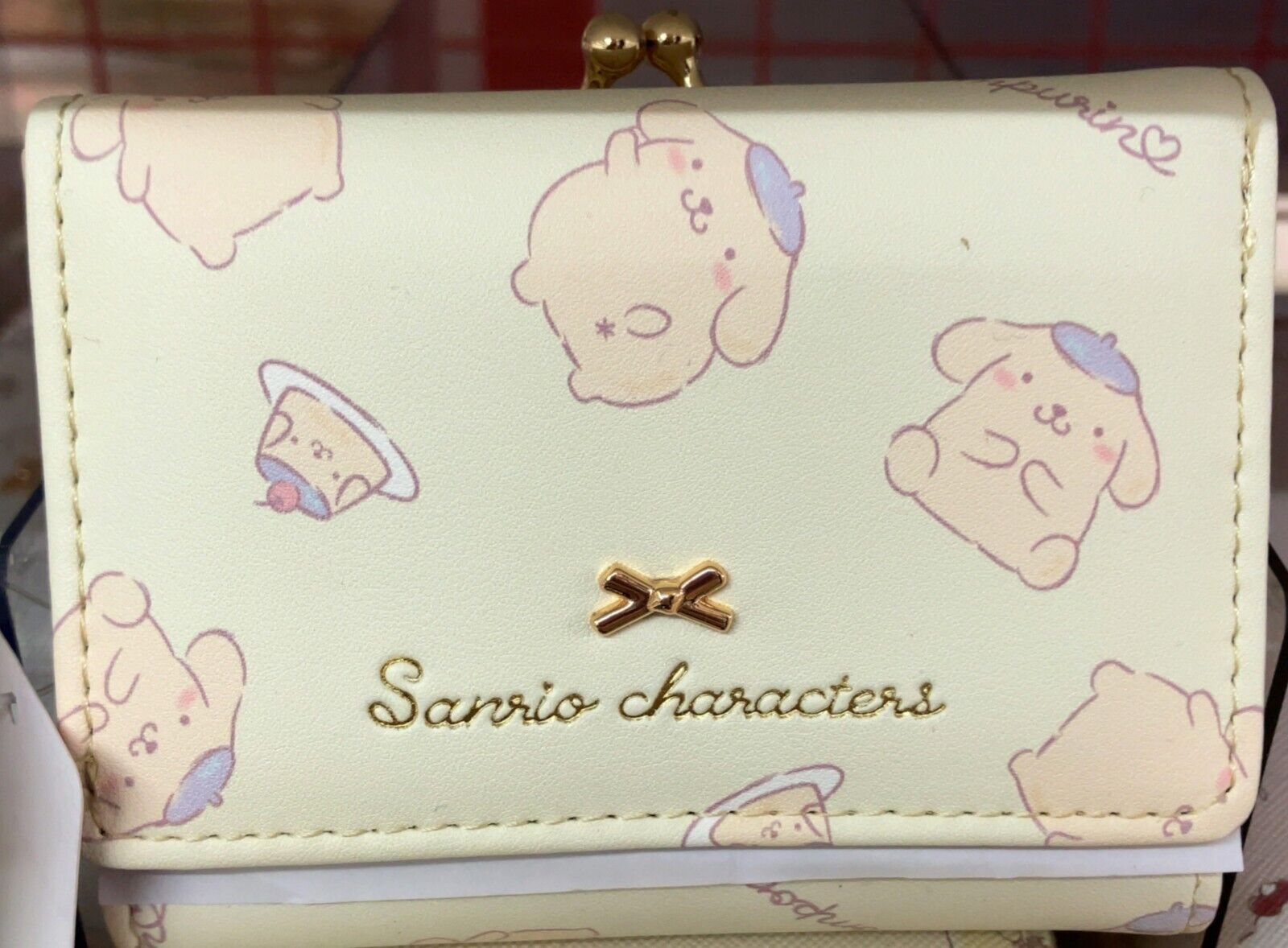 Sanrio Character Pompompurin Mini Wallet Card & Coin Case Compact Wallet SR2-2