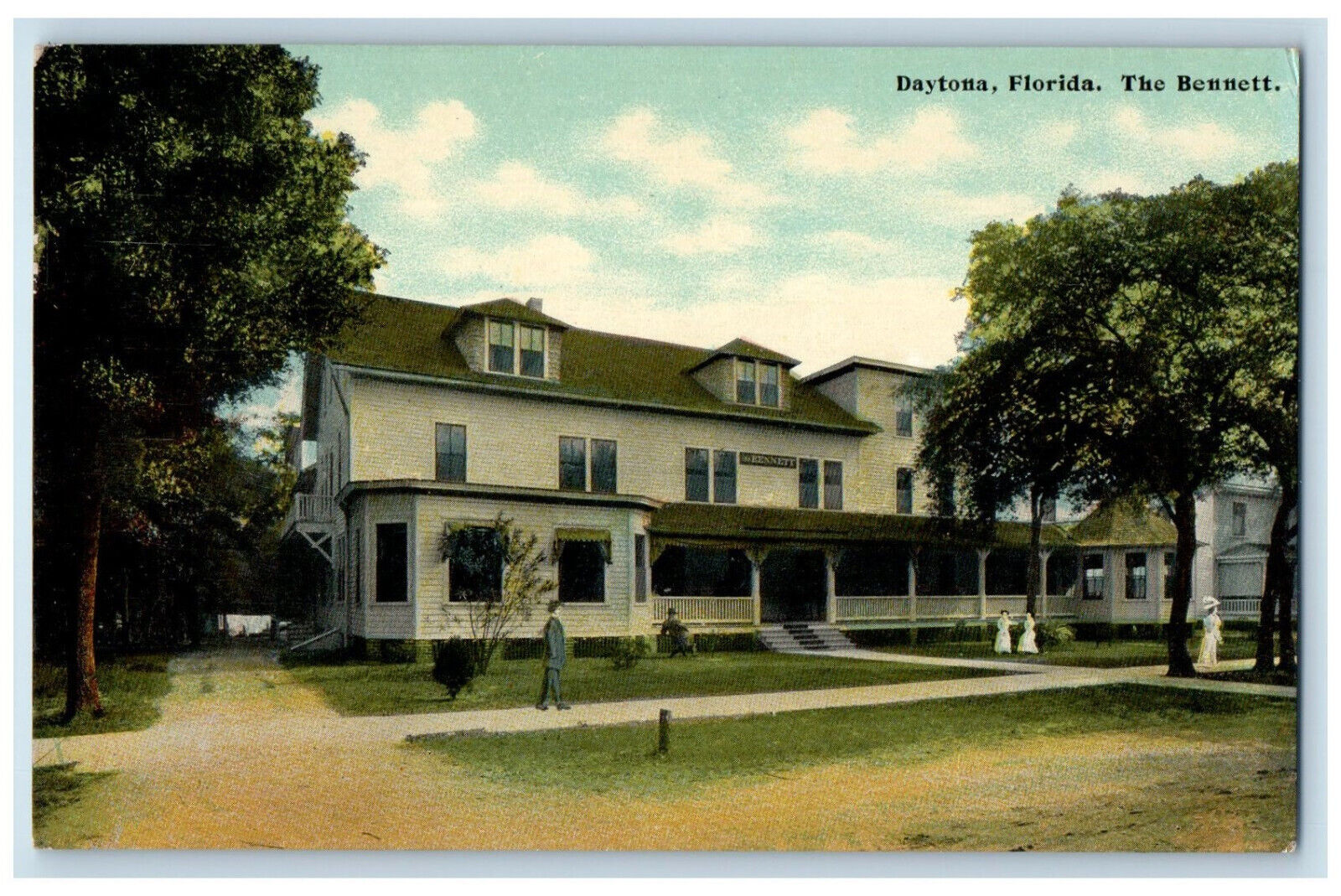 c1910 Entrance to The Bennett Daytona Florida FL Antique Unposted Postcard