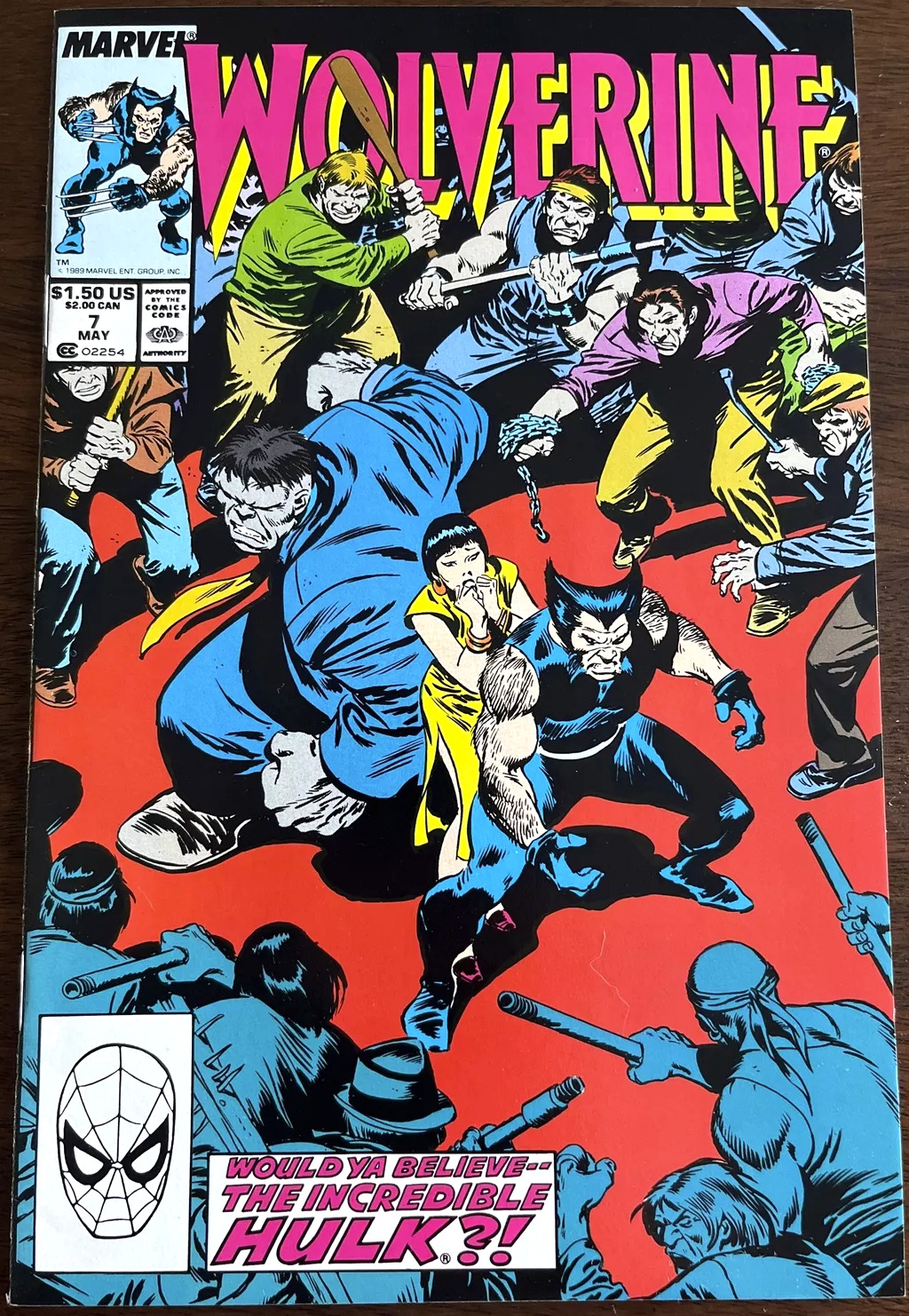 Wolverine 7 May 1989 Marvel Comics Mr. Fixit Comes To Town Incredible Hulk