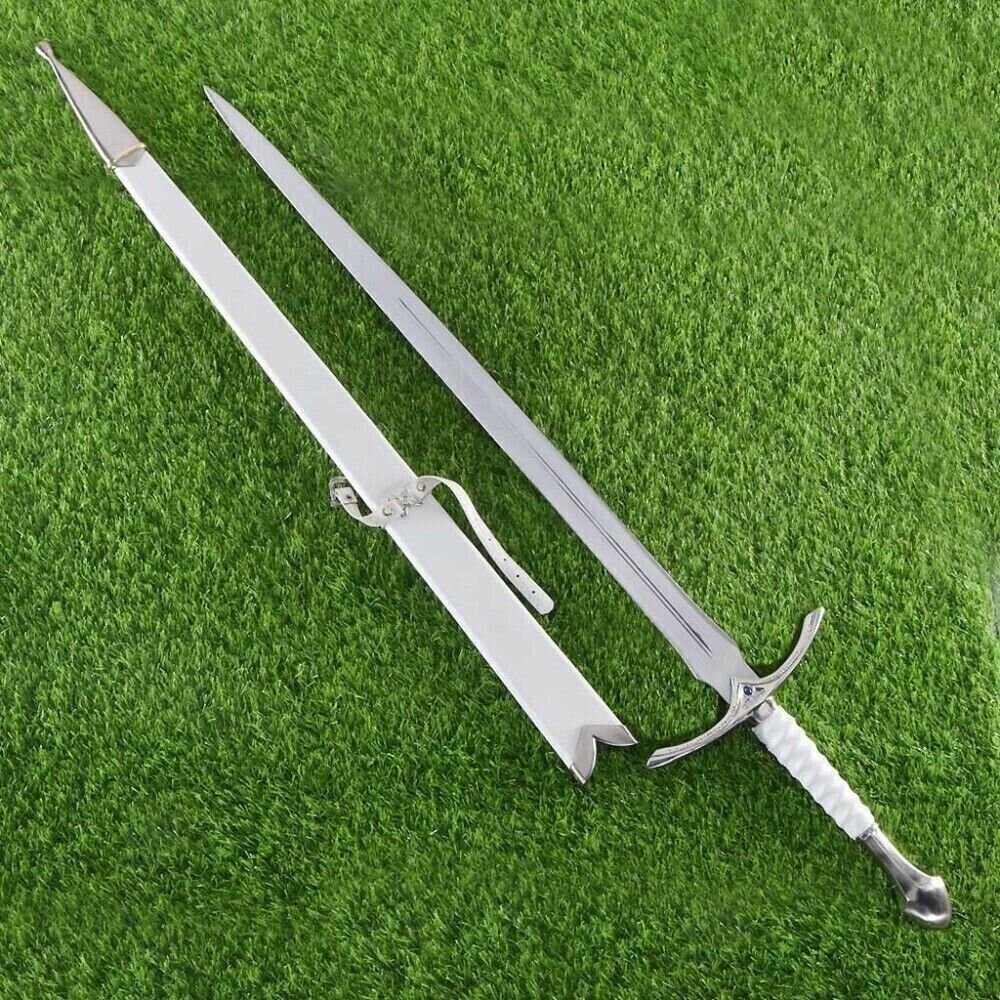 Glamdring White Sword & Staff of Gandalf the White Lord of Rings With scabbard