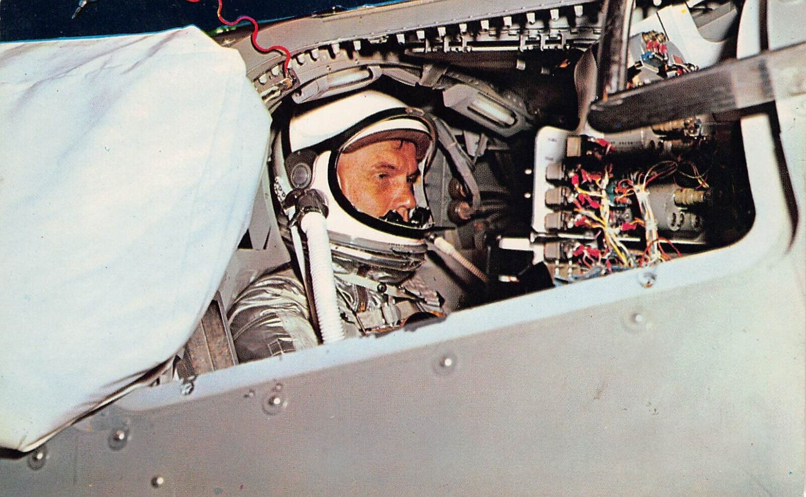 NASA Astronaut Cape Canaveral John Glenn Air Force Pilot USAF Vtg Postcard T1