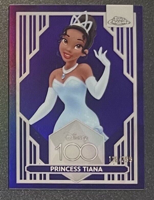2023 Topps Chrome Disney 100 Princess Tiana #4 Purple Refractor /299