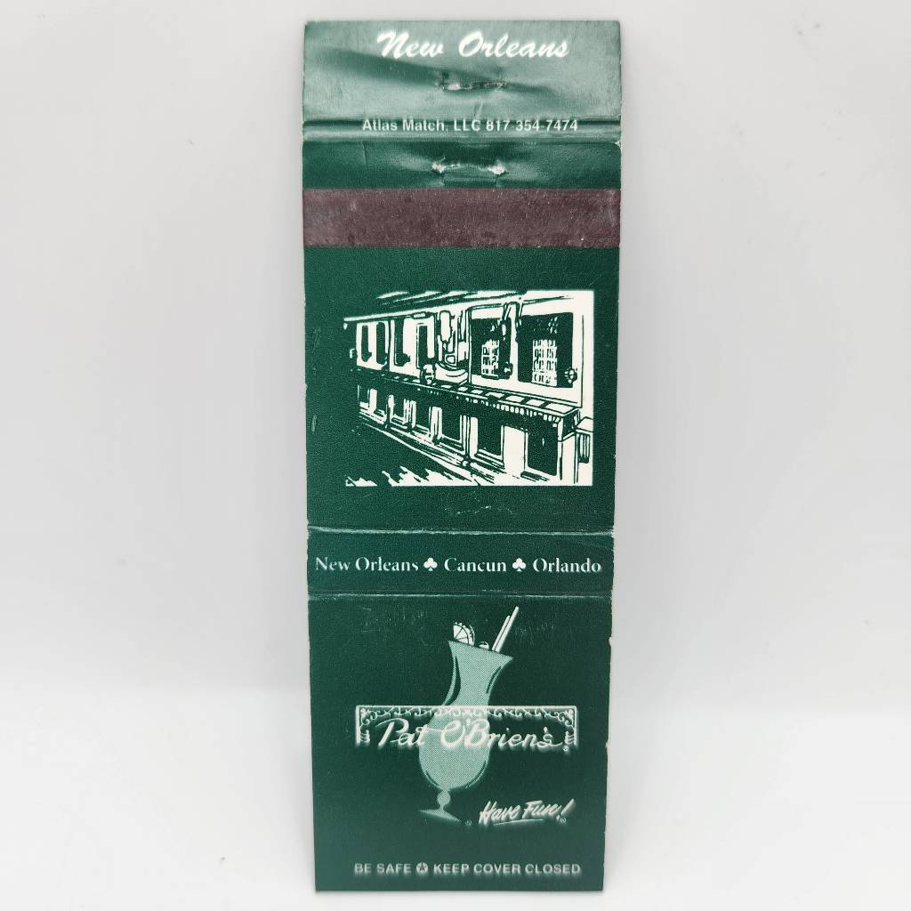 Vintage Matchbook Pat O'Brien's Have Fun New Orleans Cancun Orlando