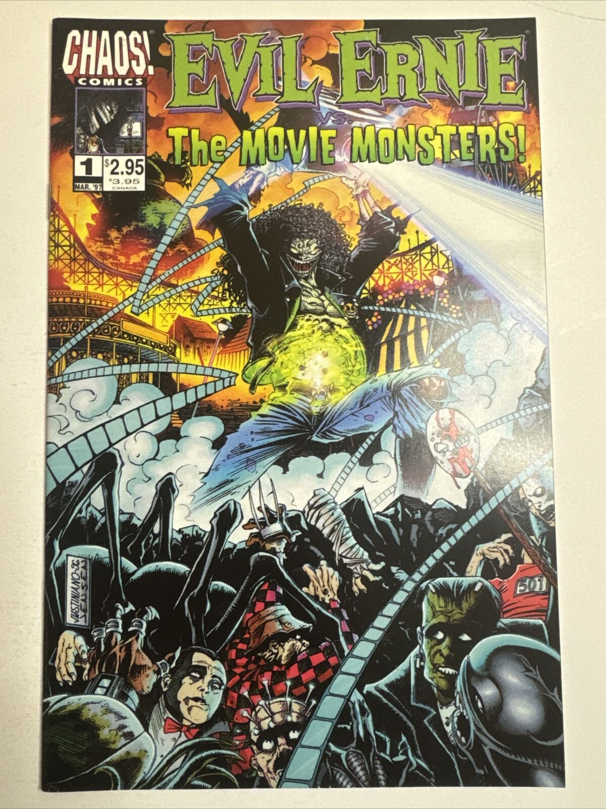 Evil Ernie: “The Movie Monsters” #1  Chaos Comics, 1997, NM