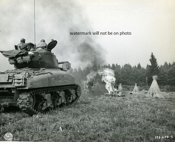 U.S. Flame Throwing Shermon Tank in Belgium 8\