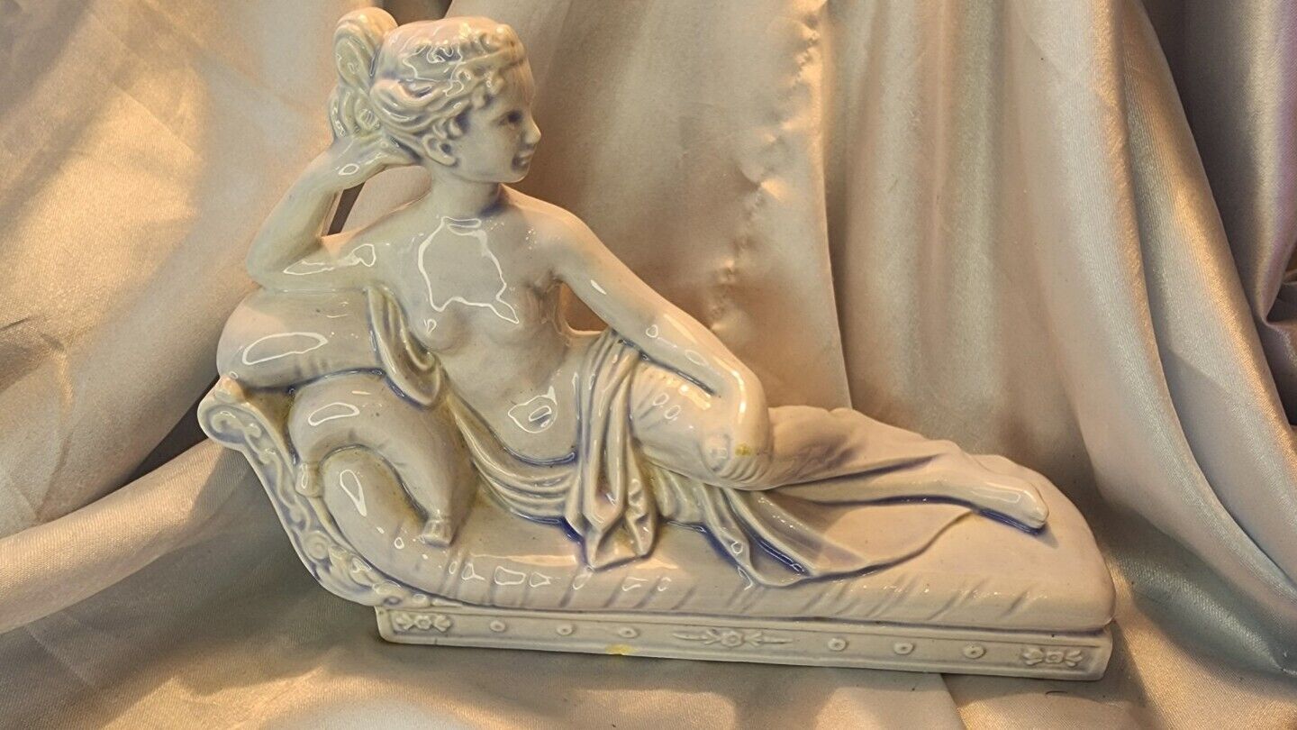 Nude Roman Greek Goddess Statue - Light Blue Figure Venus Aphrodite