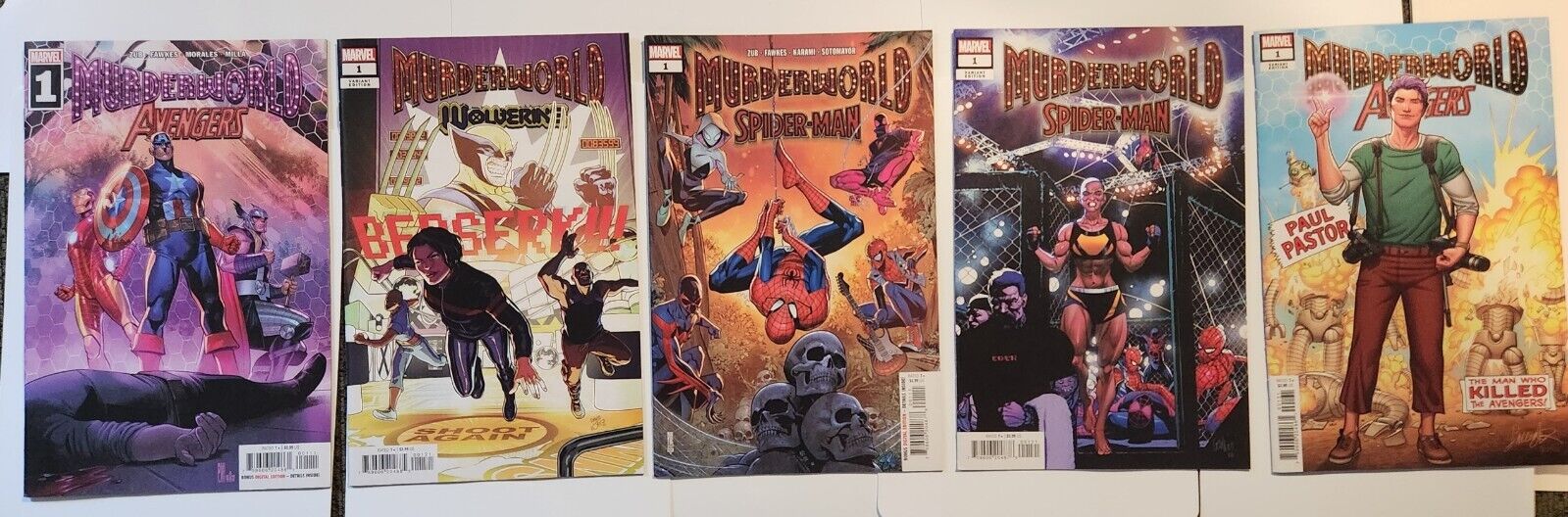 Murderworld 5 Comic Book Lot Spider-Man, Wolverine, Avengers