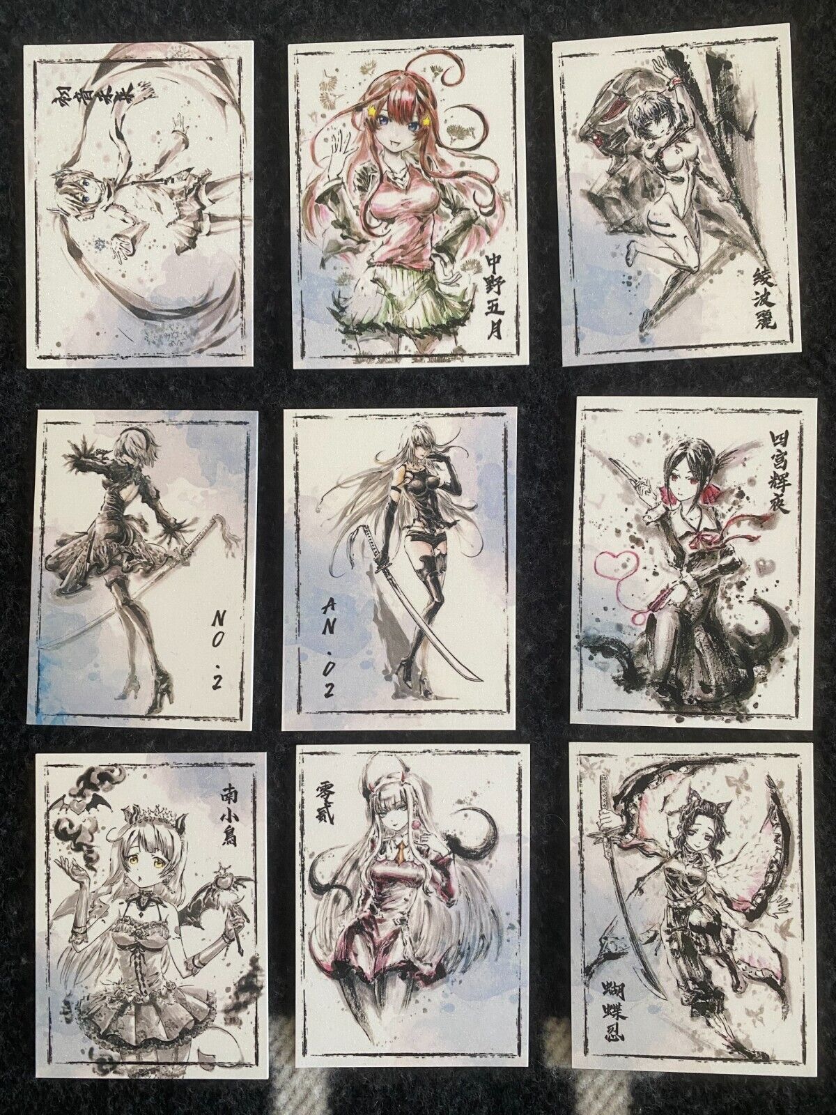 Goddess Doujin Anime Card Matt Water Ink Sketch Design 63 Cards Complete Set