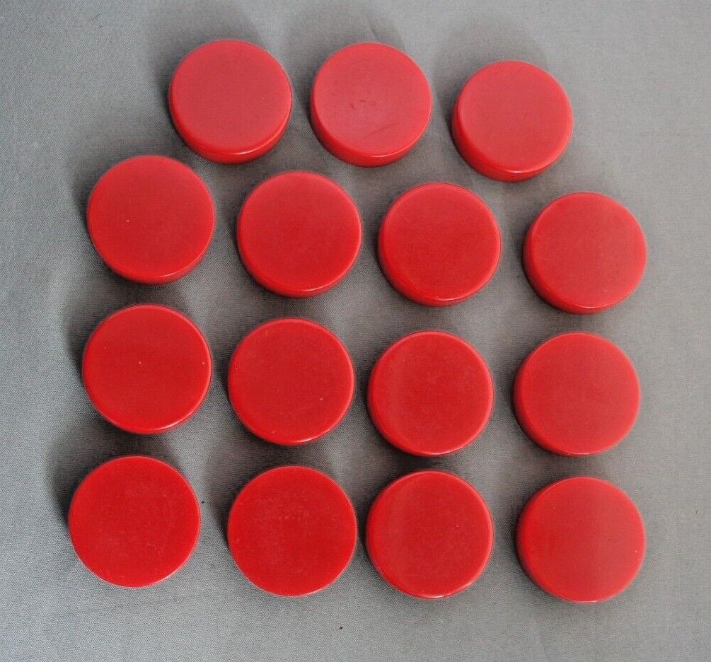 15 vintage Bakelite Pieces Red Color- Arts, Crafts, Jewelry Making, Backgammon 