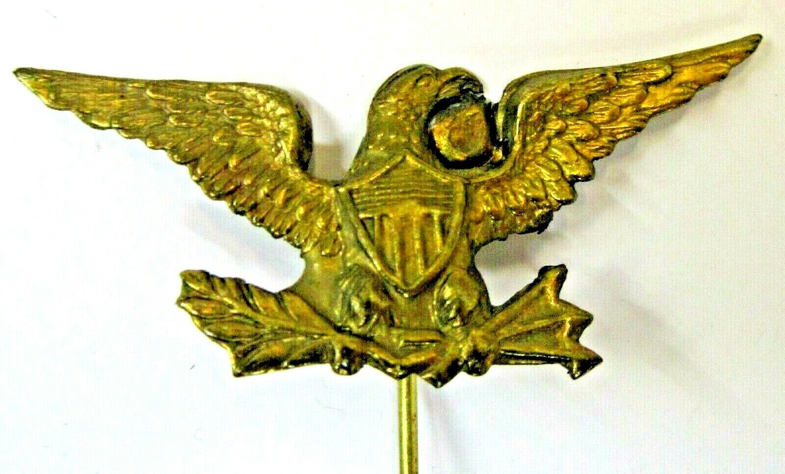 circa 1900 patriotic EAGLE with SPREAD WINGS figural stick pin stickpin ^ 