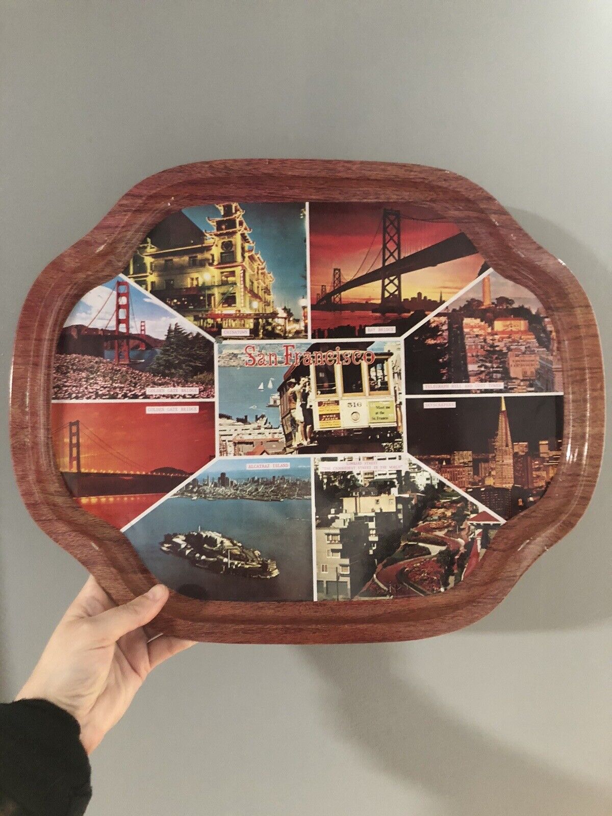 Vintage San Francisco California Metal Tray