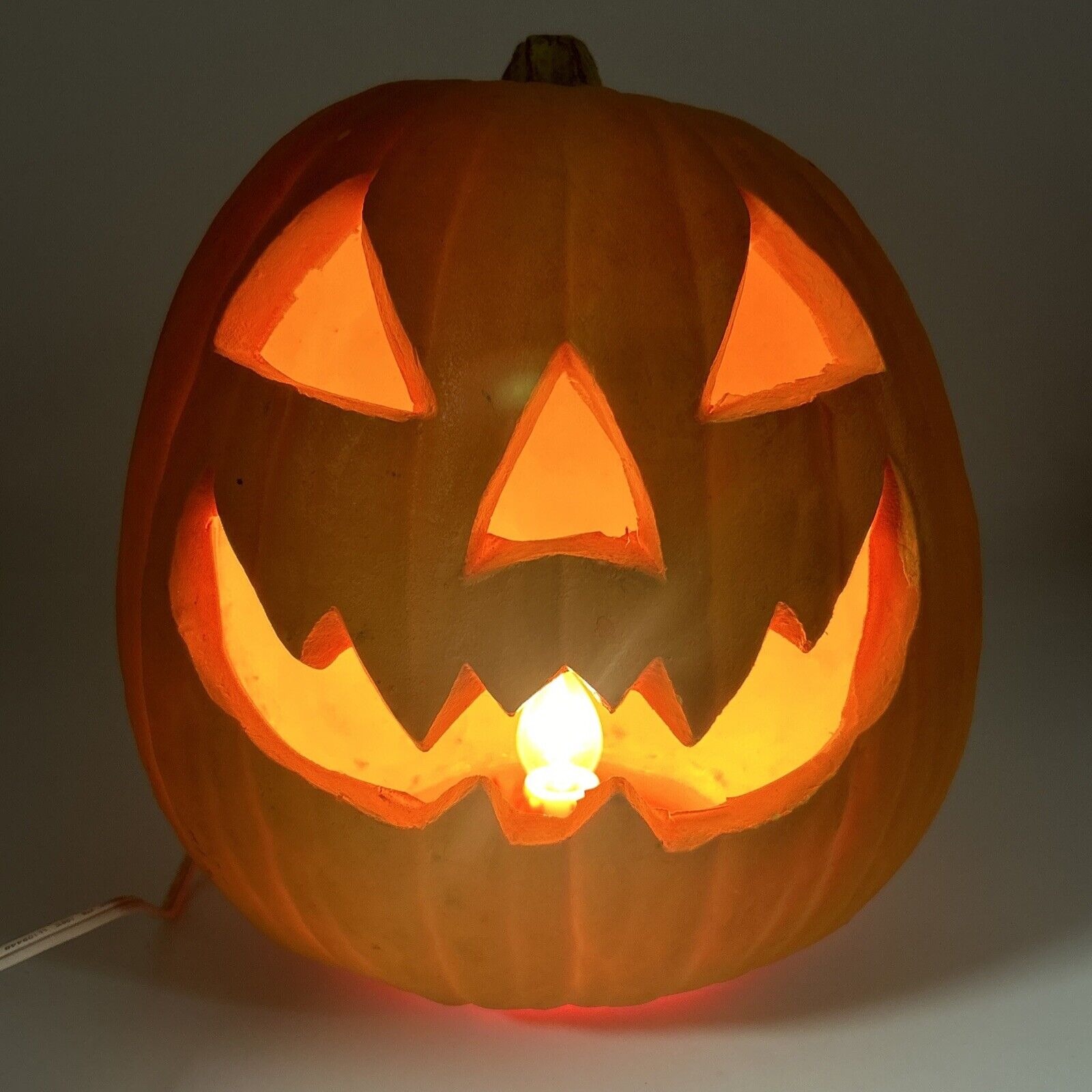 Vtg 1995 Trendmasters Foam Blow-mold Jack-o-lantern/ Pumpkin 9” Halloween Decor