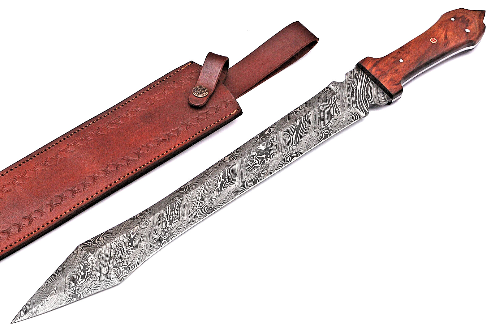 Macedonian Army Damascus Sword Custom Made - Hand Forged Damascus Steel 1652