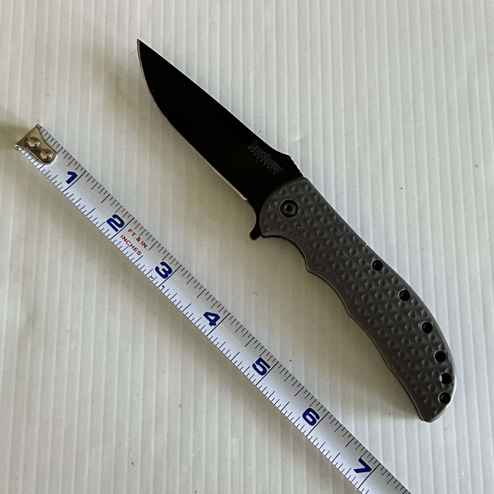 Kershaw Pocket Knife RJ Martin Design Assisted Open Flipper Plain Edge