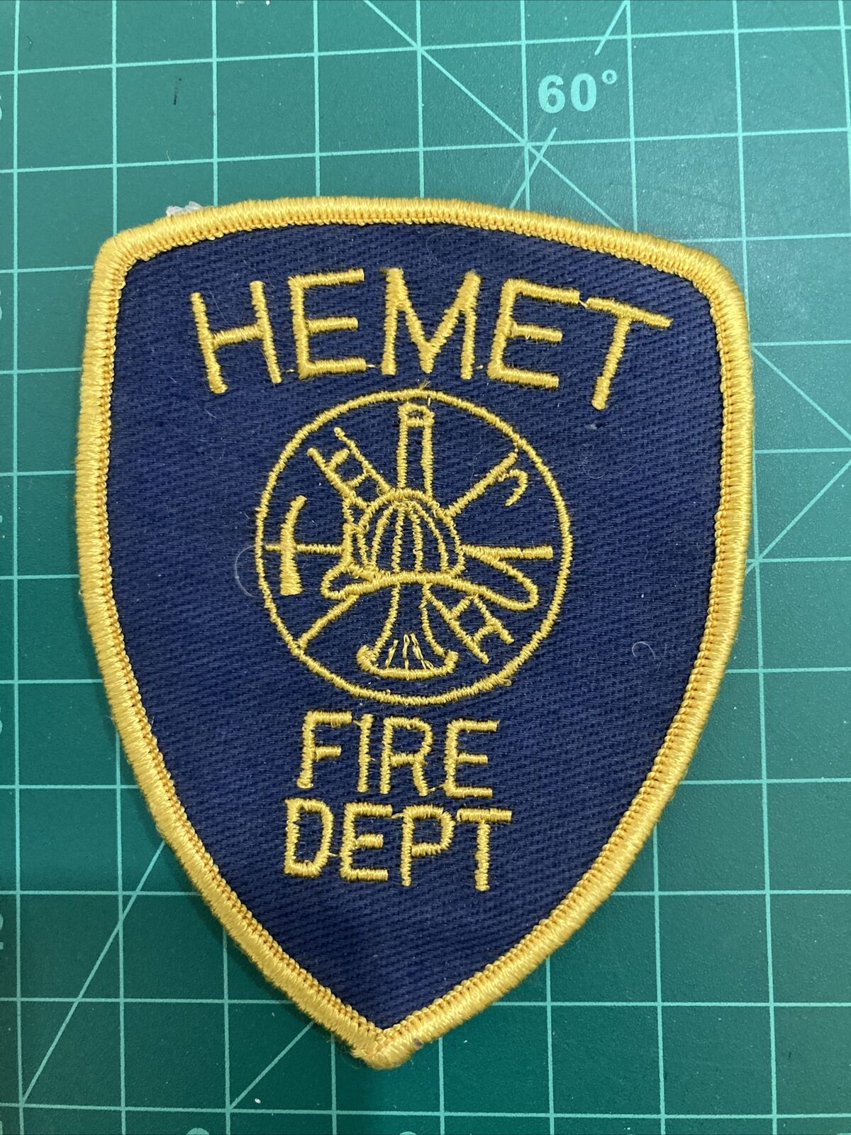 Hemet Fire Dept Vintage Patch Emt Riverside County Rare - Used