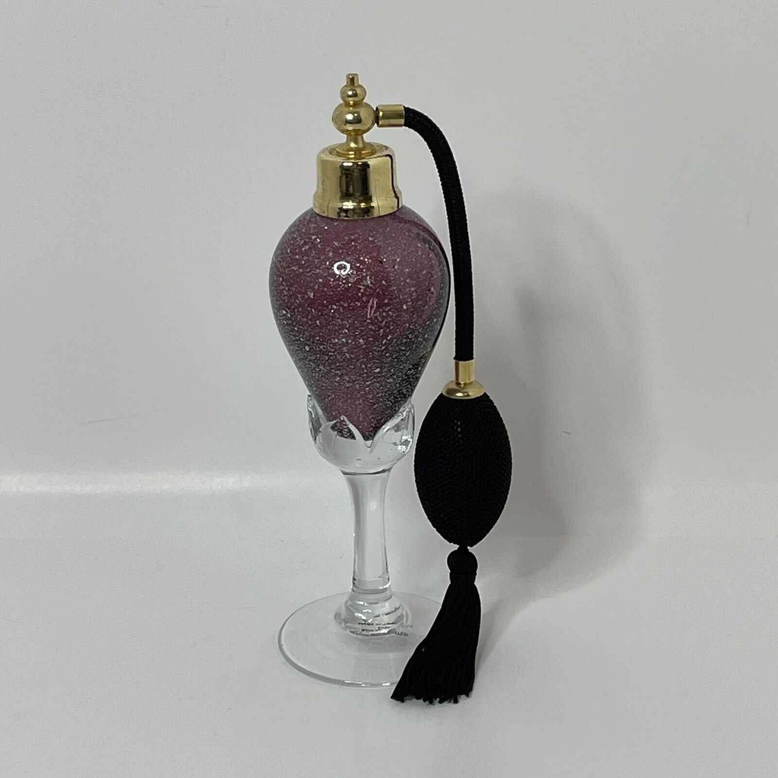 Vintage Royal Limited Crystal Perfume Bottle Atomizer Art Deco Amethyst  8\