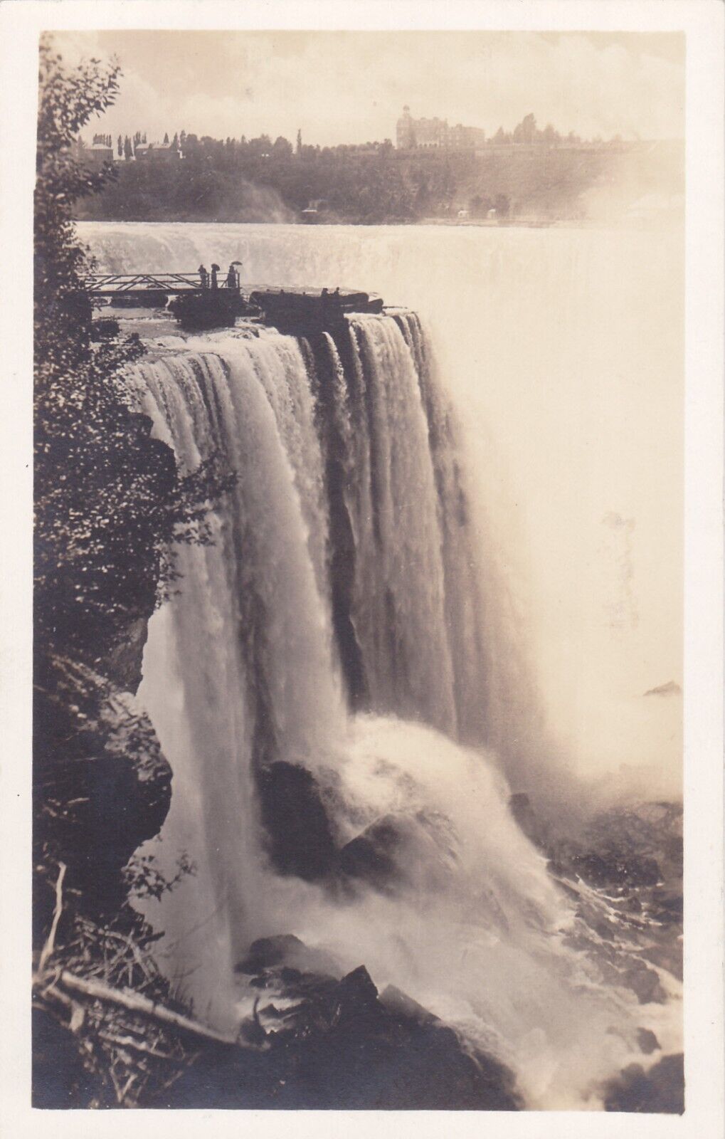 1930s RPPC Real Photo Postcard of Niagara Falls in Buffalo New York