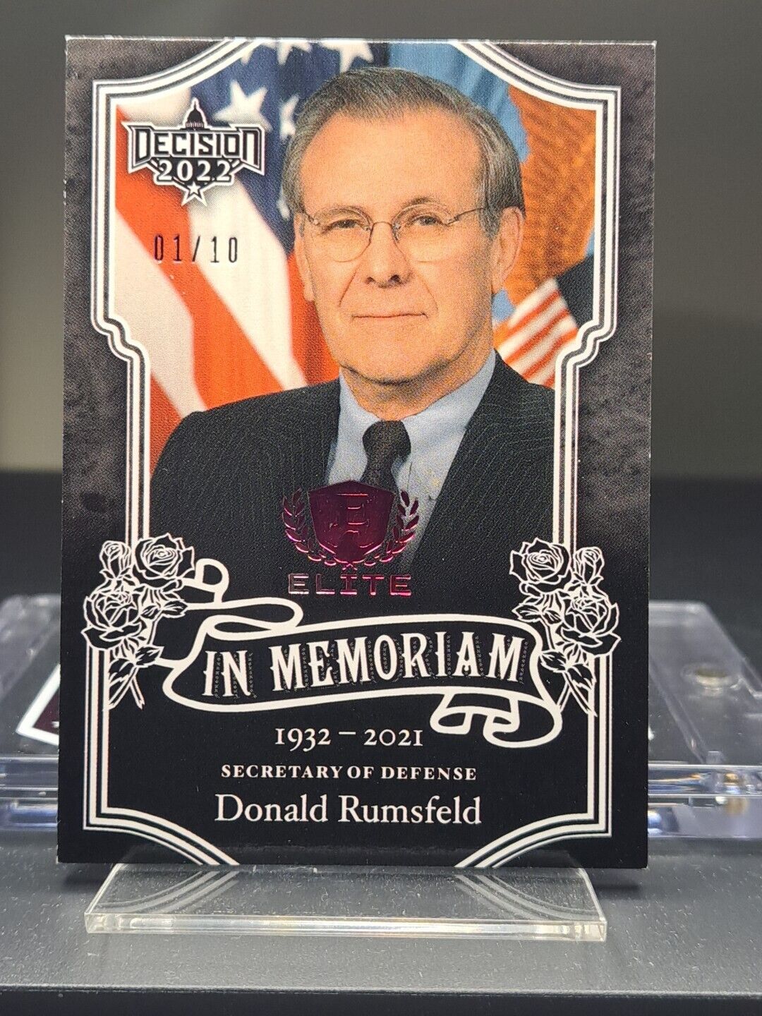 2024 Decision Donald Rumsfeld In Memoriam Pink Foil # 1/10 SSP Secretary Defense
