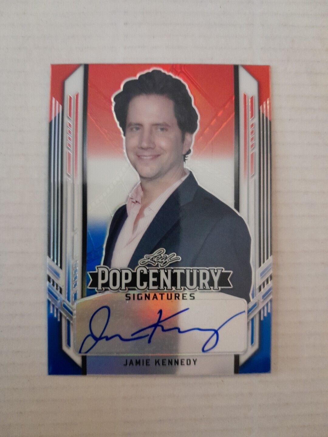 Jamie Kennedy /5 Prismatic Red White + Blue Autograph Card 2021 Leaf Pop Century