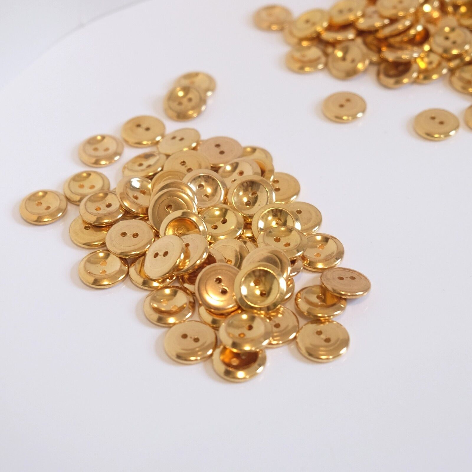 50 Vintage Solid Brass Buttons 5/8\