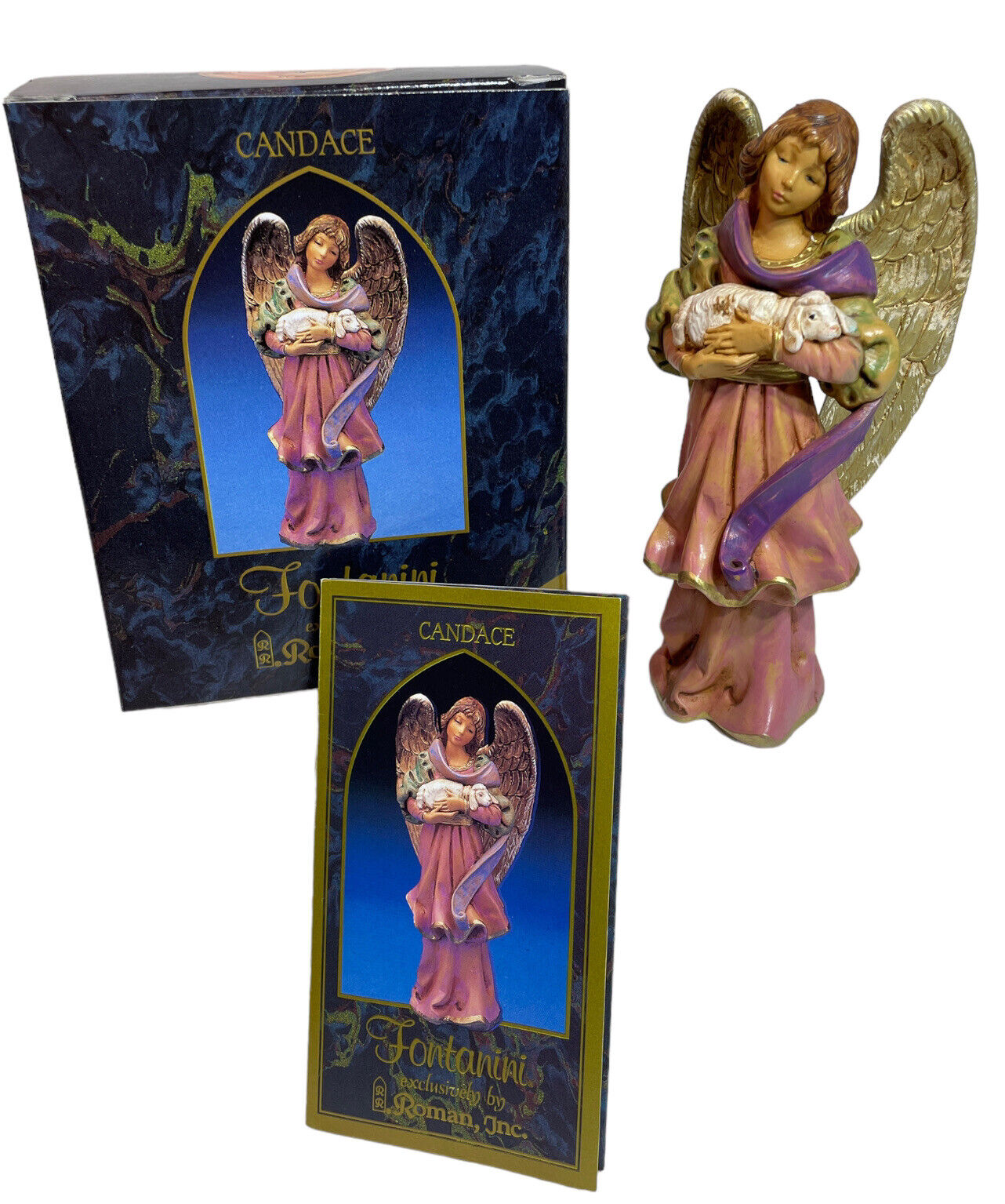 Candace Angel with Lamb 1998 Membership Fontanini Nativity Figure w/ Box 5\