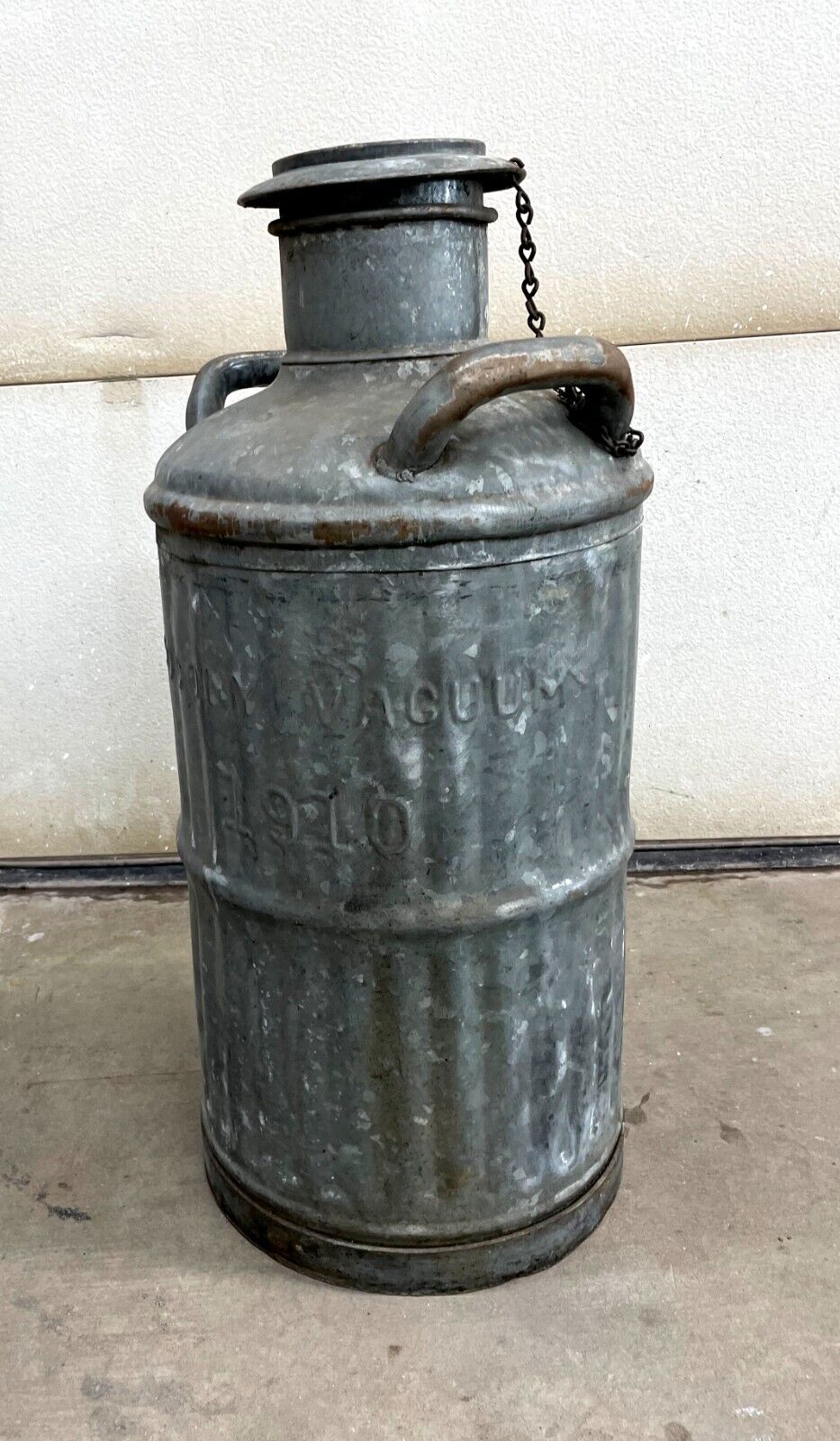 1910 Socony Vacuum Standard 10 Gallon Can Gas Oil Sign
