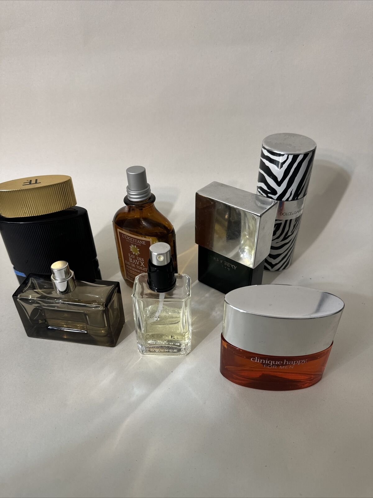 cologne Lot Of 7  men  Tomford ,dolce Gabana ,chanel , Armani, Verysexy, (USED)