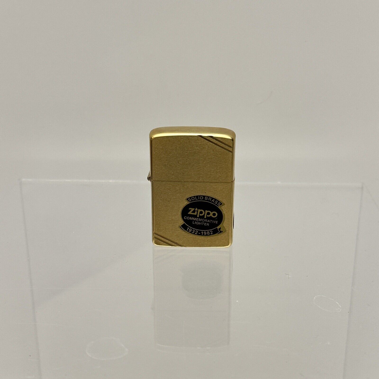 Vintage Brass Commemorative Zippo Lighter 1932-1982