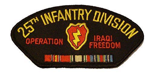 US ARMY 25TH INFANTRY DIVISION ID IRAQI FREEDOM OIF VETERAN PATCH W/ RIBBONS