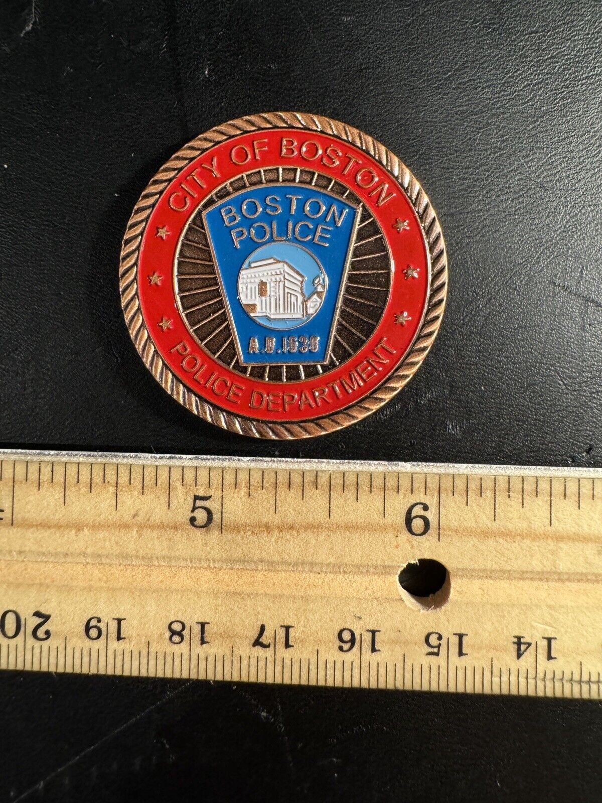 challenge coin Boston Police Department.