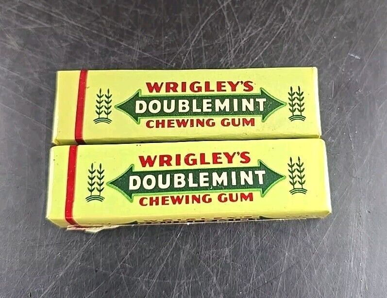 Vintage 2 Packs Of Wrigley’s Doublemint Chewing Gum Unopened Made In USA 