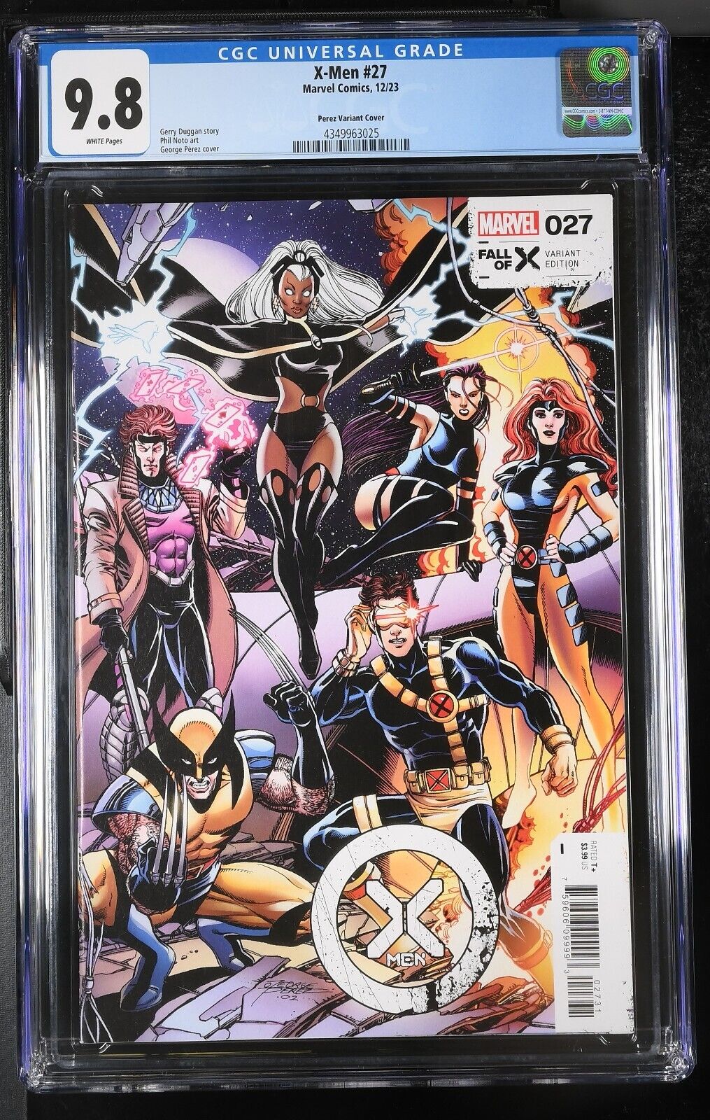 X-Men #27 CGC 9.8 George Perez Variant Cover Marvel 2023 Psylocke Storm Gambit
