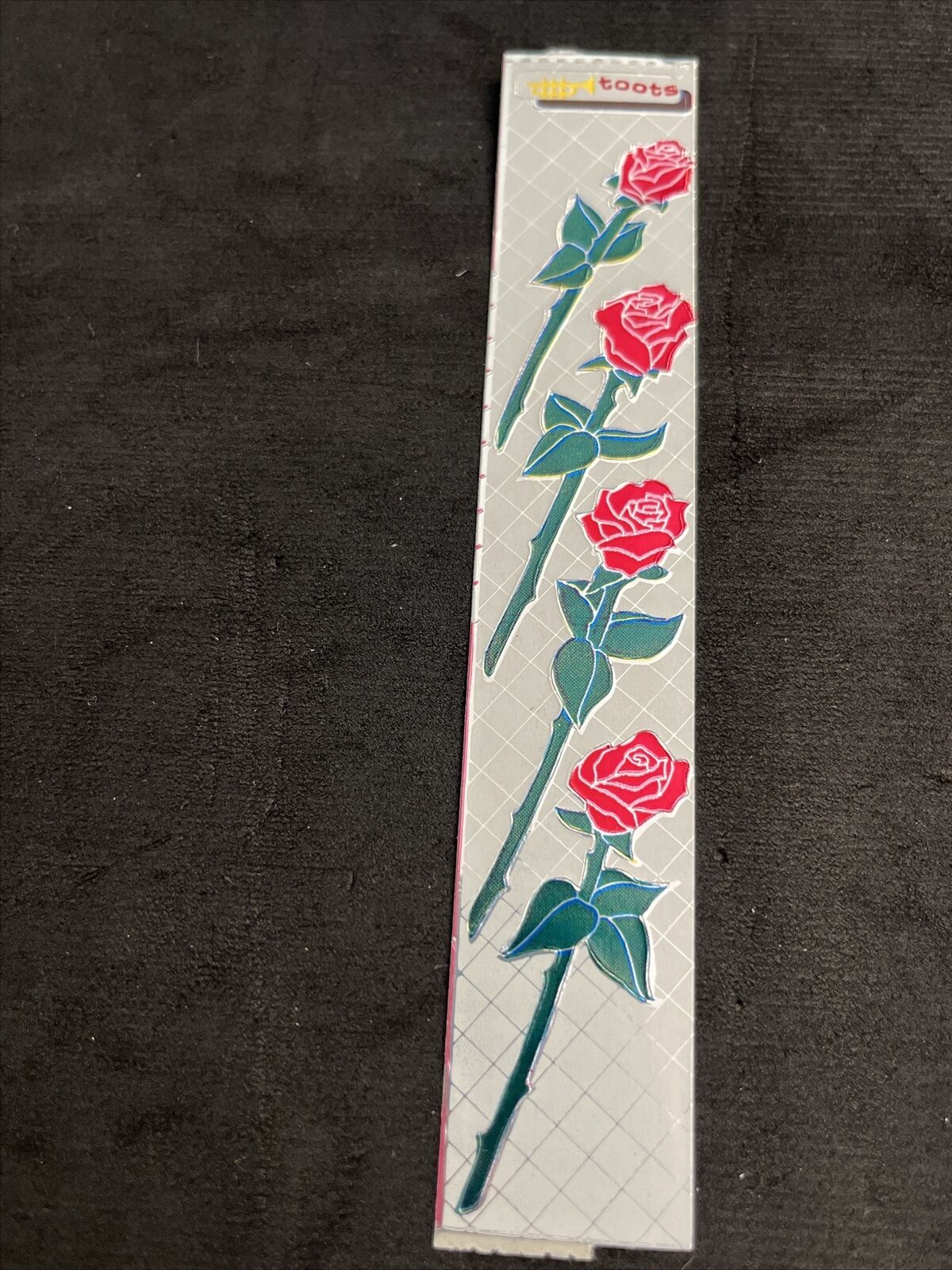 Vintage 80’s Cardesign Toots Foiled Sticker Strip - “ROSES” - Rare