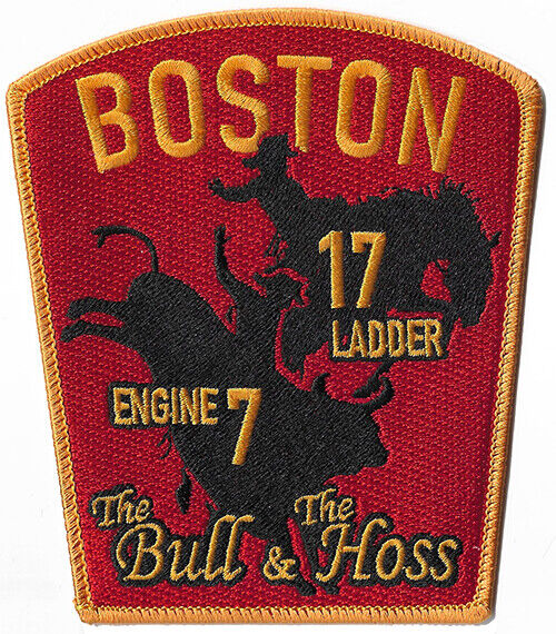 Boston  Engine 7 Ladder 17  Bull & Hoss NEW Fire Patch 