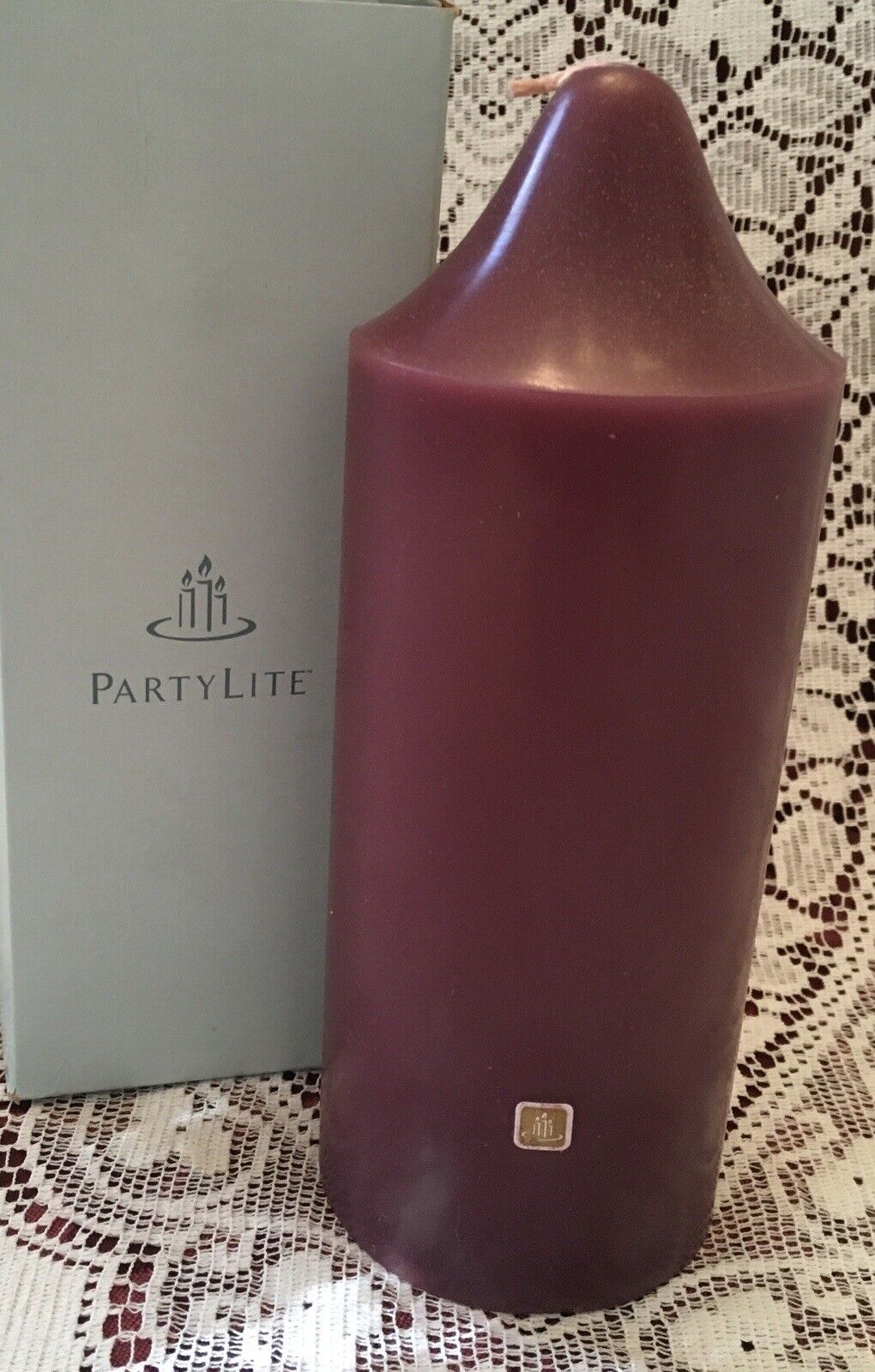 PartyLite RASPBERRY / MULBERRY 3 x 7 Bell Top Pillar Candle S3728 New Retired