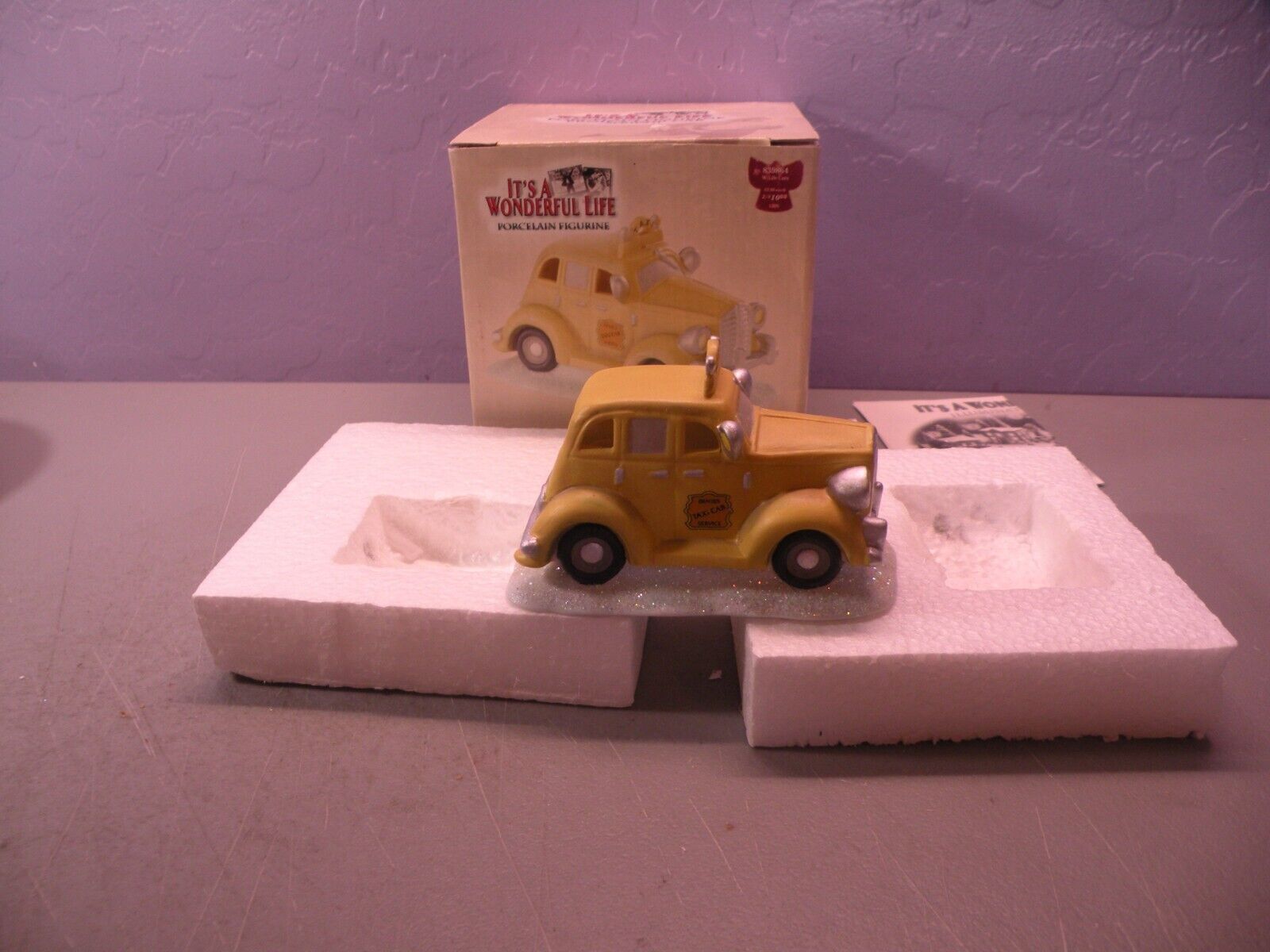 It\'s a Wonderful Life Ernie\'s Taxi Cab Series II Enesco Village Figurine & Box