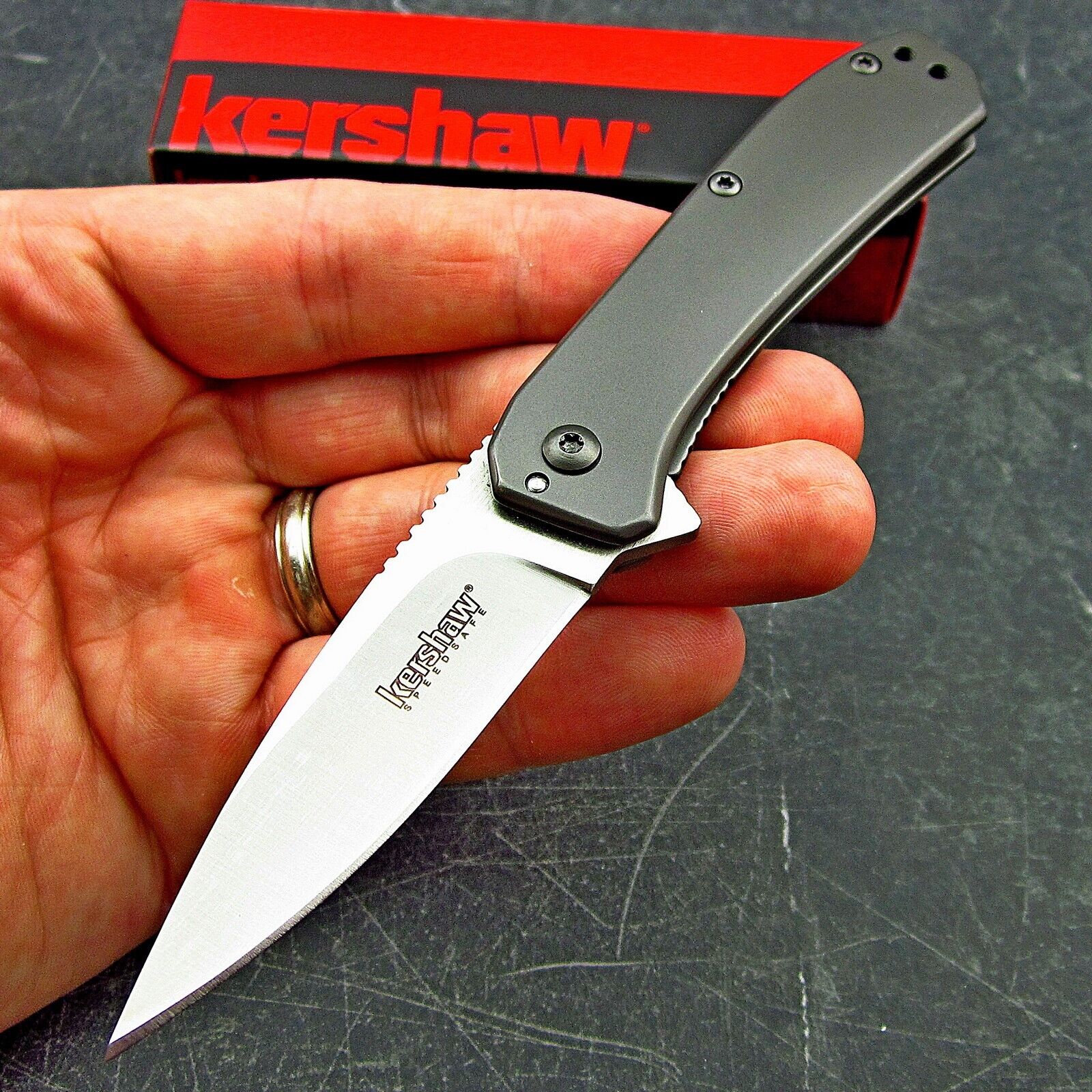 Kershaw Amplitude Speedsafe Assisted Opening Titanium EDC Folding Pocket Knife