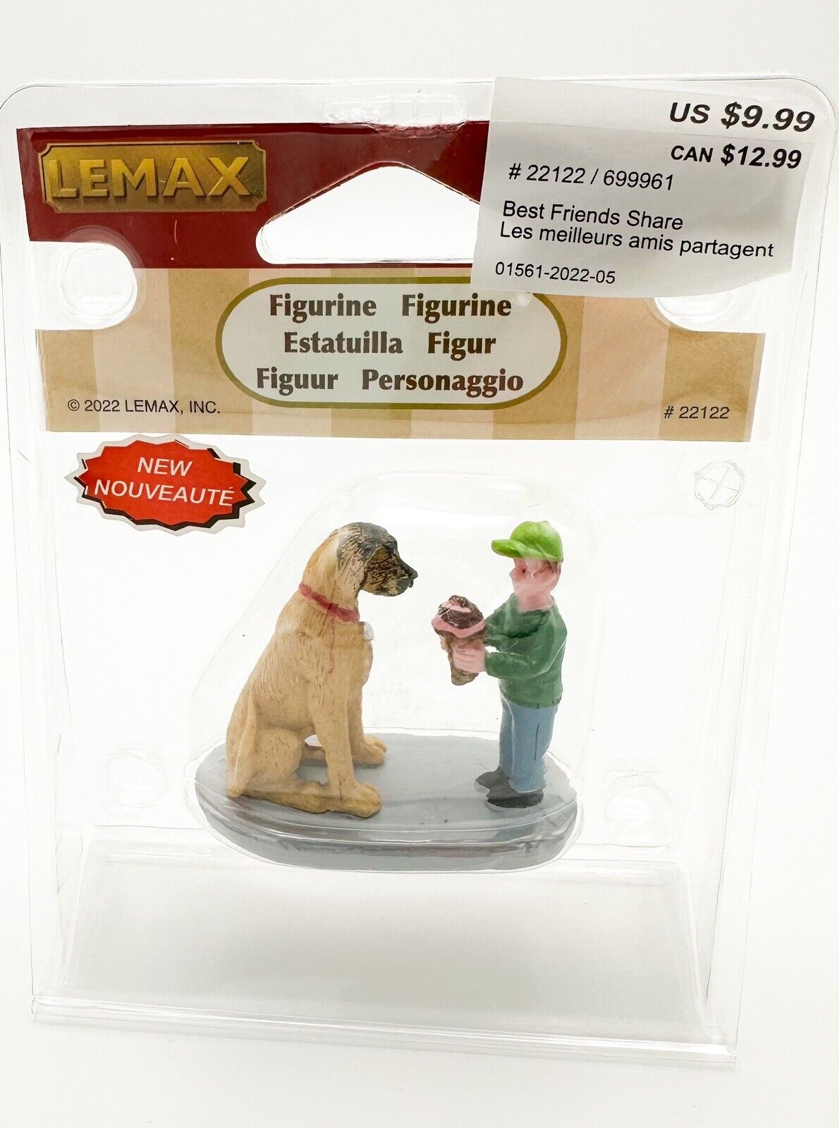 New Unopened Lemax Best Friends Share - 2022 - #22122 ~ Boy with Dog🍦