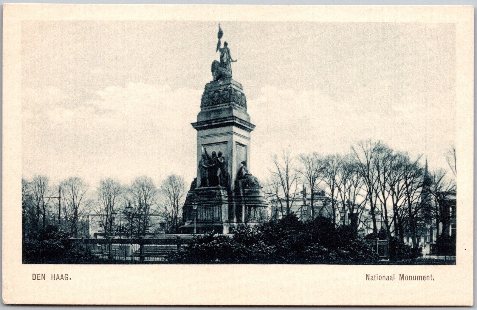 Postcard Vintage National Monument The Hague Netherlands